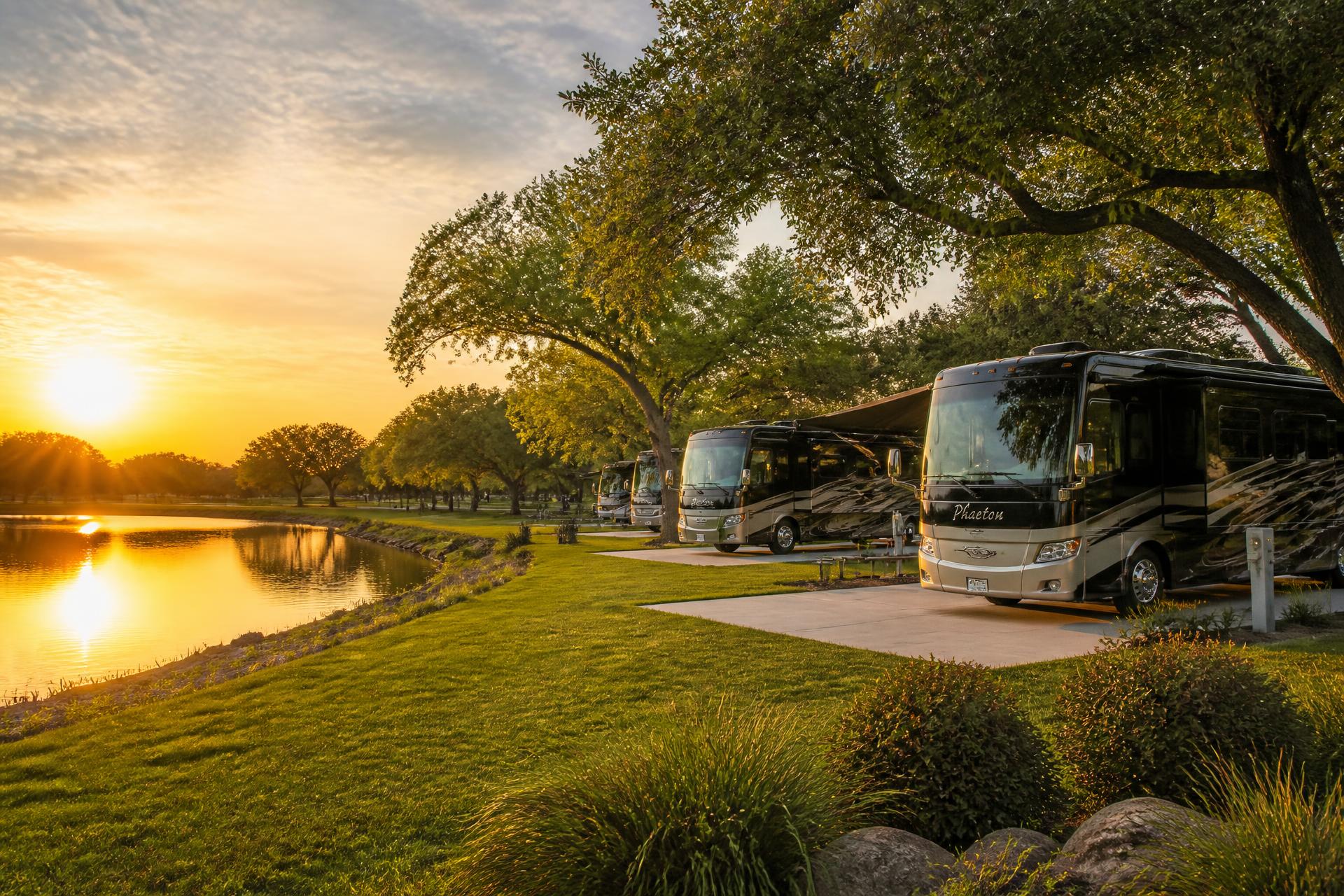 Hwy 71 RV Park at golden hour
