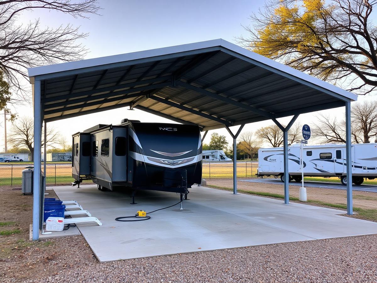 Covered Concrete Pad